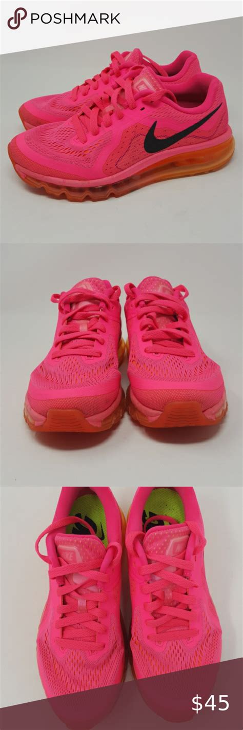 {2014} Nike Air Max Women's Hot Pink Orange Running Tennis 